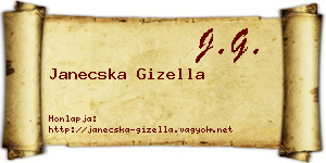 Janecska Gizella névjegykártya