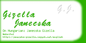 gizella janecska business card